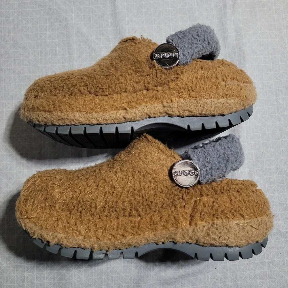 Crocs • Lil NAS X • Mega Crush • Sherpa Platform Clog Shoes • Unisex Size M6 W8
